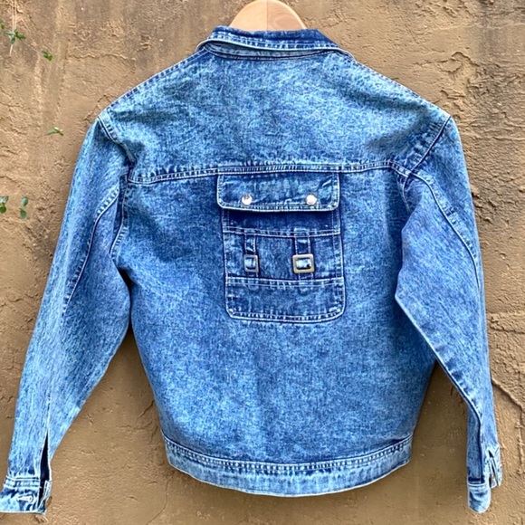 Mileno Retro Vintage Stone Washed Blue Jean Jacket - Picture 2 of 4